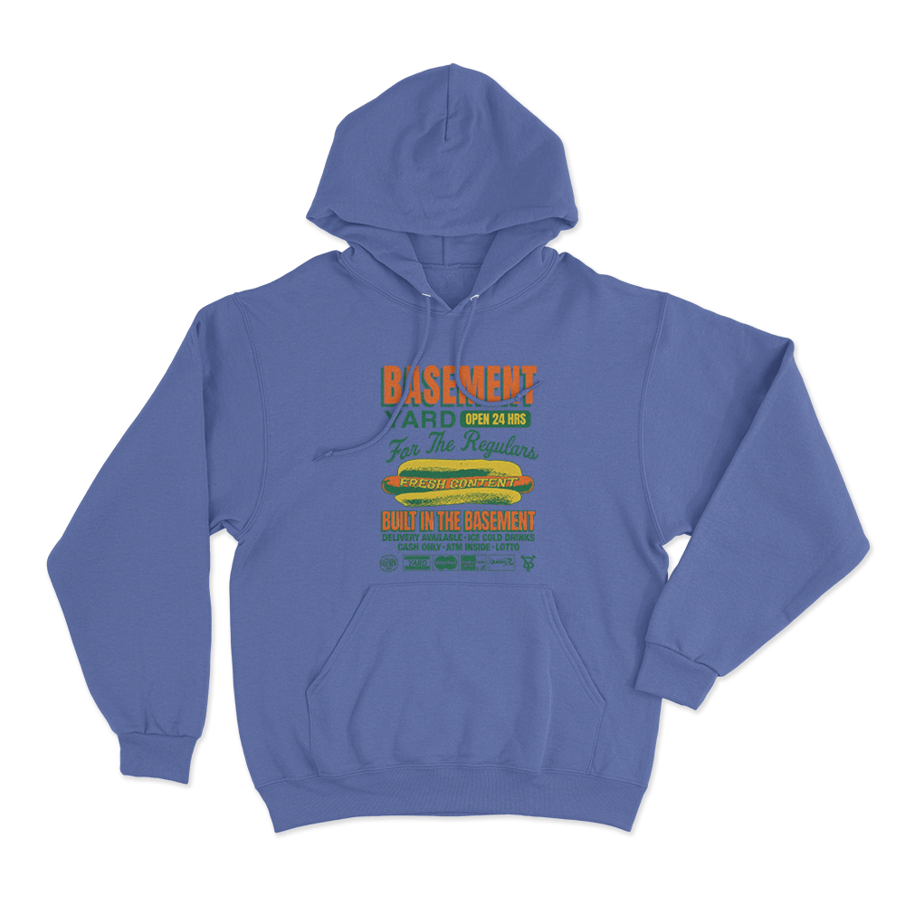 Basement Deli Unisex Hoodie Blue Basement Deli Unisex Hoodie Blue