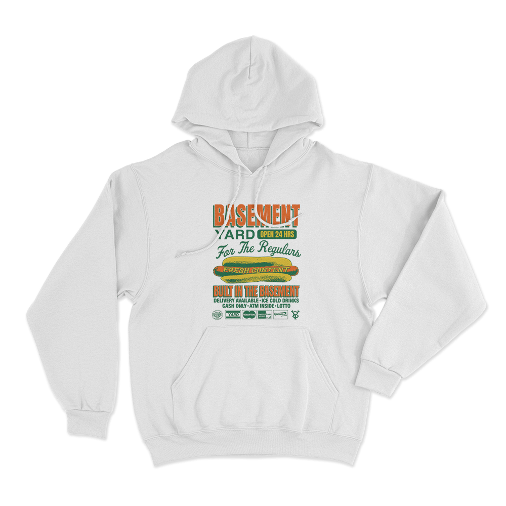 Basement Deli Unisex Hoodie White Basement Deli Unisex Hoodie White