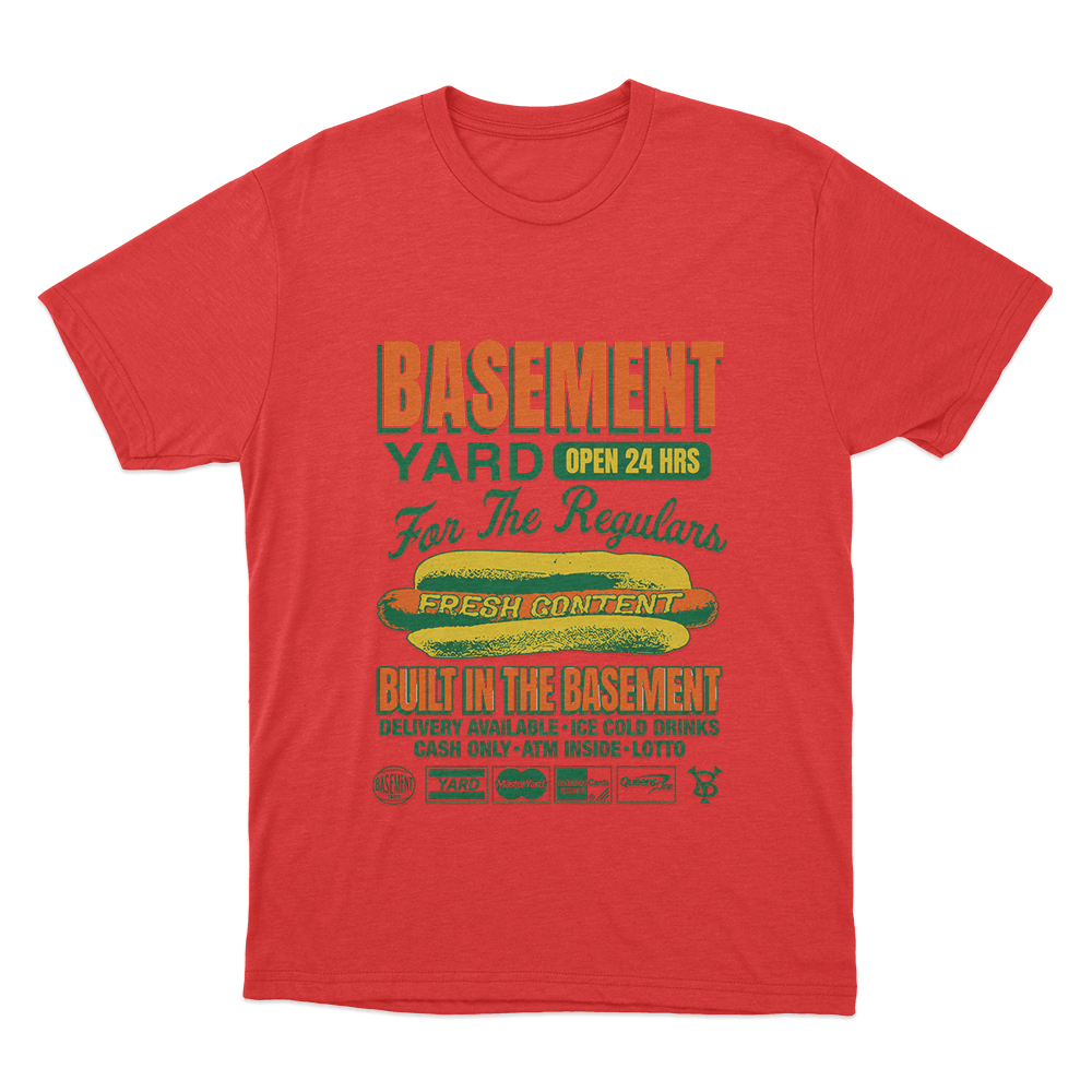 Basement Deli Unisex T Shirt Red Basement Deli Unisex T Shirt Red