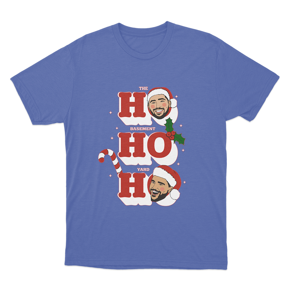 The Basement Yard Ho Ho Ho Unisex T Shirt Blue The Basement Yard Ho Ho Ho Unisex T Shirt Blue