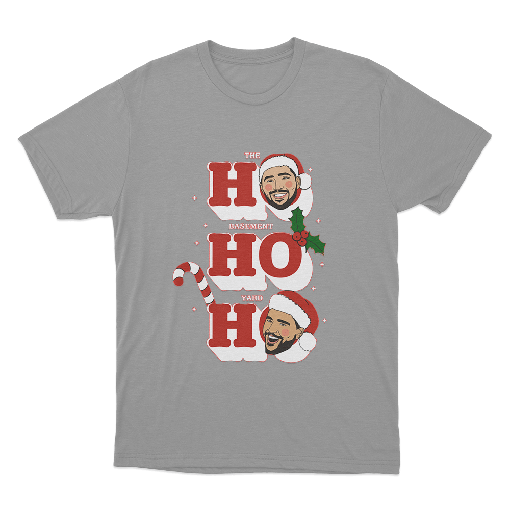 The Basement Yard Ho Ho Ho Unisex T Shirt Grey The Basement Yard Ho Ho Ho Unisex T Shirt Grey