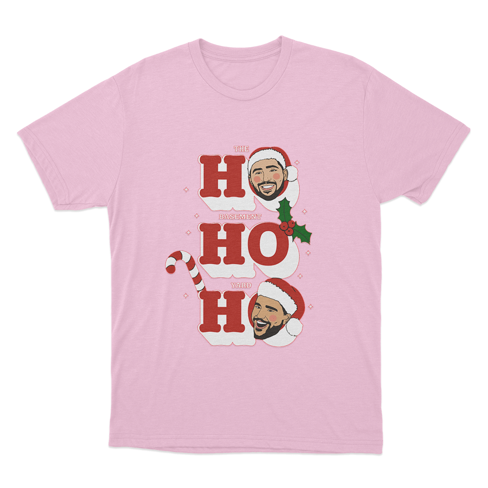 The Basement Yard Ho Ho Ho Unisex T Shirt Pink The Basement Yard Ho Ho Ho Unisex T Shirt Pink