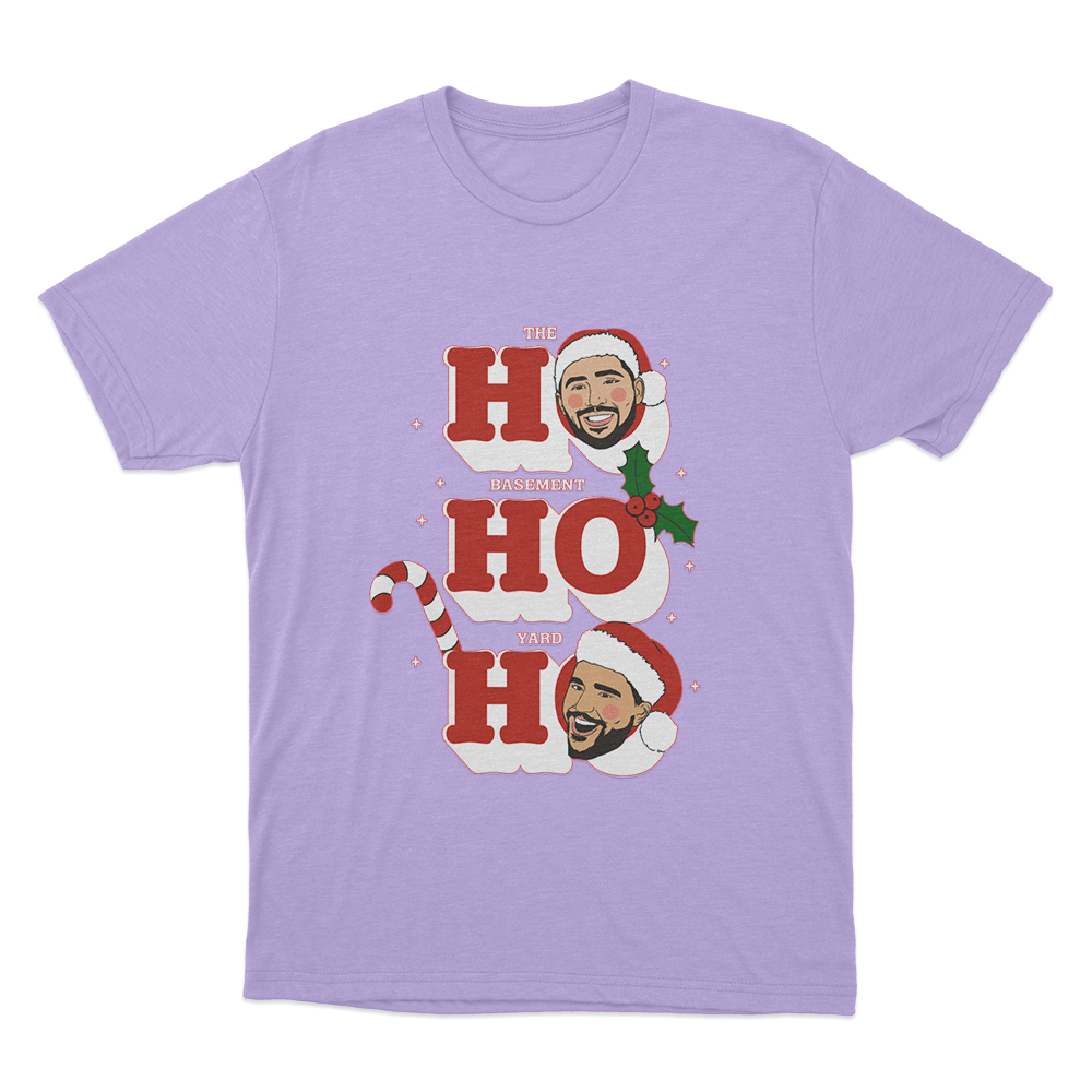 The Basement Yard Ho Ho Ho Unisex T Shirt Purple The Basement Yard Ho Ho Ho Unisex T Shirt Purple