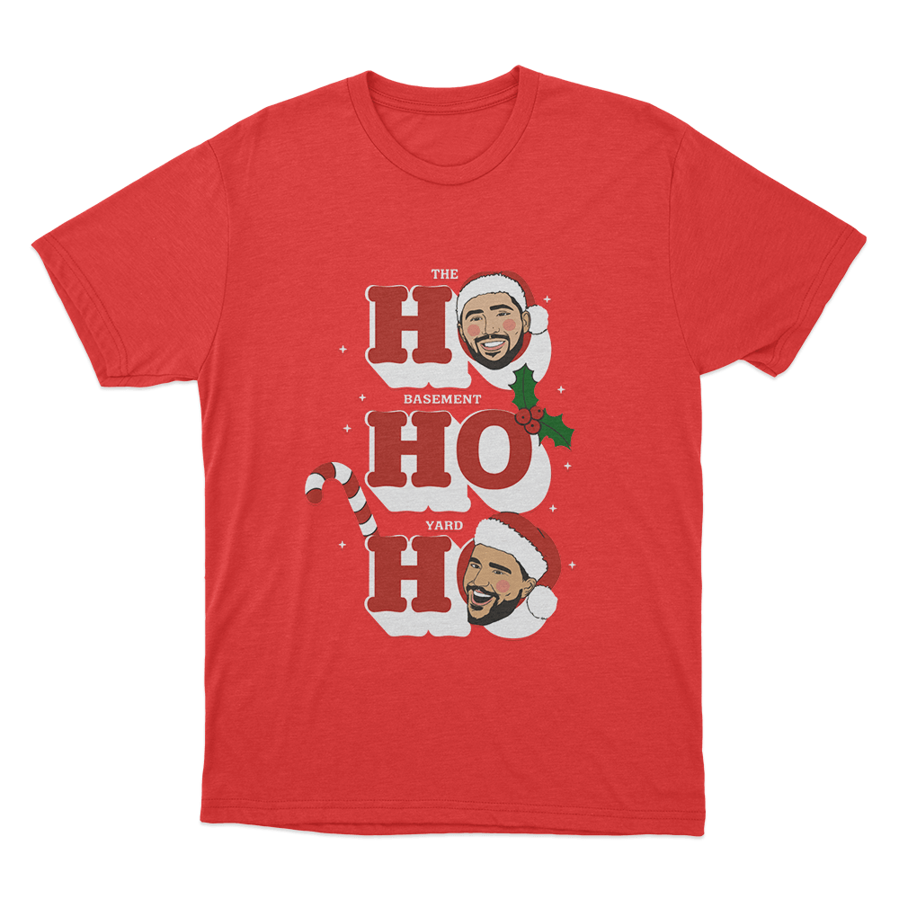 The Basement Yard Ho Ho Ho Unisex T Shirt Red The Basement Yard Ho Ho Ho Unisex T Shirt Red