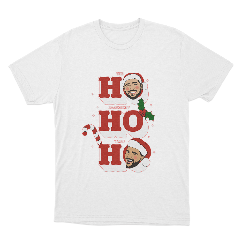 The Basement Yard Ho Ho Ho Unisex T Shirt White The Basement Yard Ho Ho Ho Unisex T Shirt White