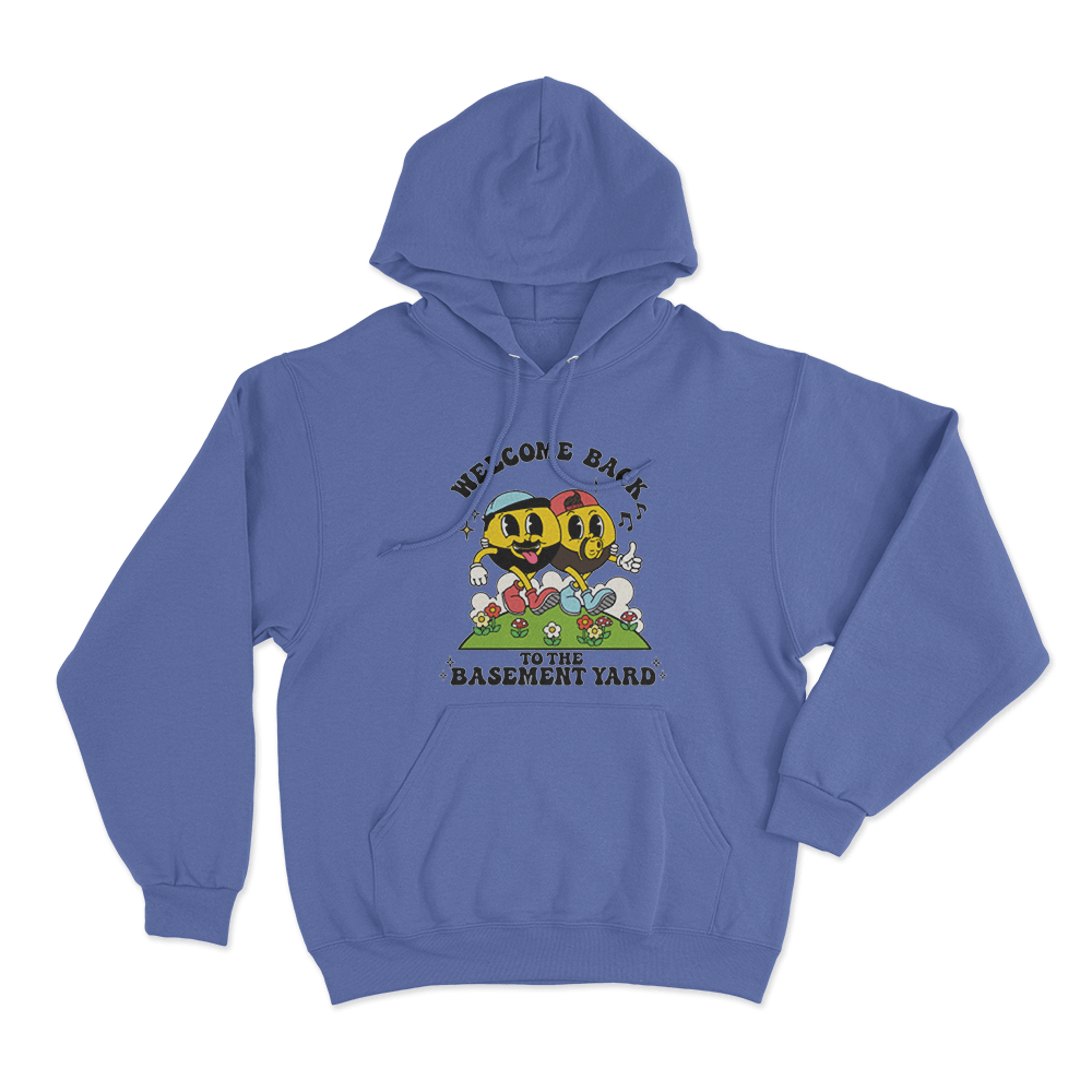 Welcome Back To The Basement Yard Unisex Hoodie Blue Welcome Back To The Basement Yard Unisex Hoodie Blue
