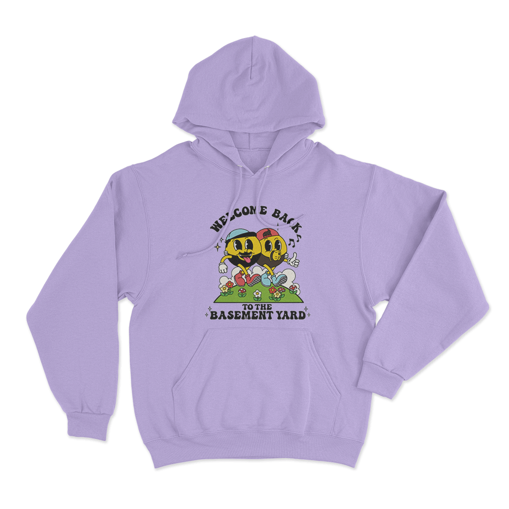 Welcome Back To The Basement Yard Unisex Hoodie Purple Welcome Back To The Basement Yard Unisex Hoodie Purple