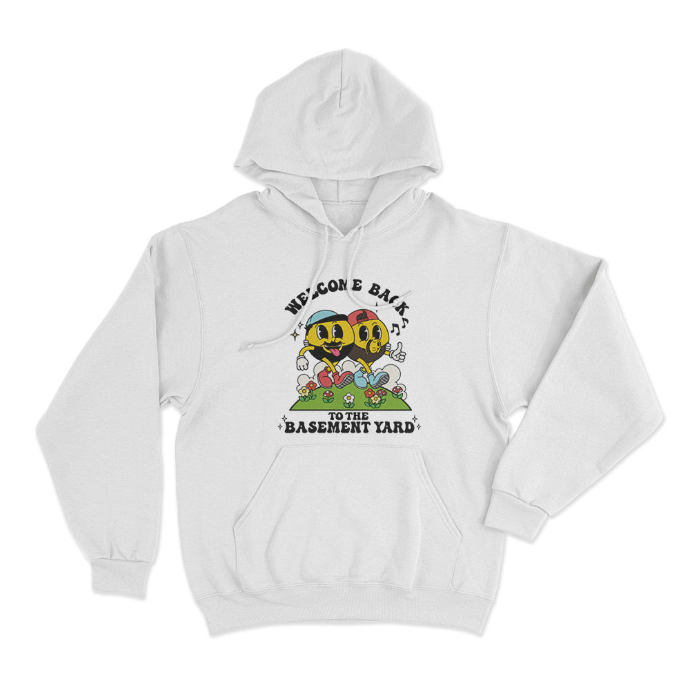 Welcome Back To The Basement Yard Unisex Hoodie White Welcome Back To The Basement Yard Unisex Hoodie White