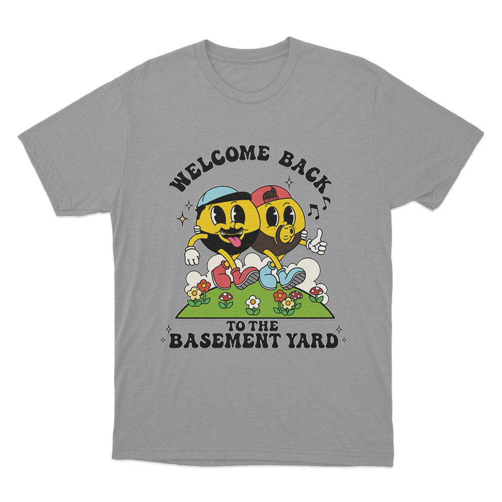 Welcome Back To The Basement Yard Unisex T Shirt Grey Welcome Back To The Basement Yard Unisex T Shirt Grey