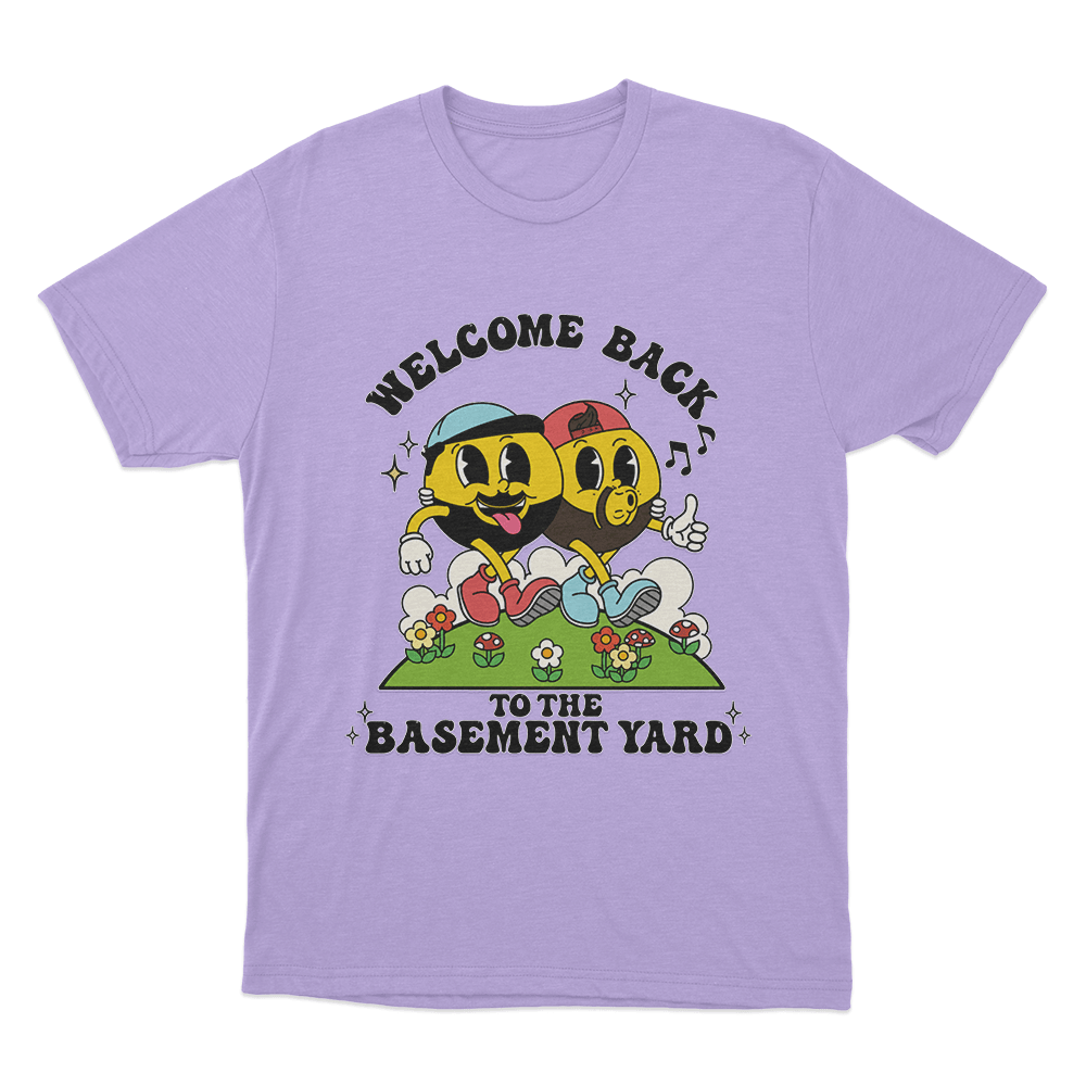 Welcome Back To The Basement Yard Unisex T Shirt Purple Welcome Back To The Basement Yard Unisex T Shirt Purple