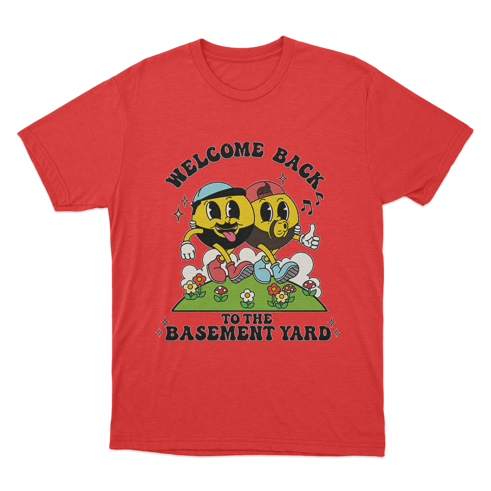 Welcome Back To The Basement Yard Unisex T Shirt Red Welcome Back To The Basement Yard Unisex T Shirt Red
