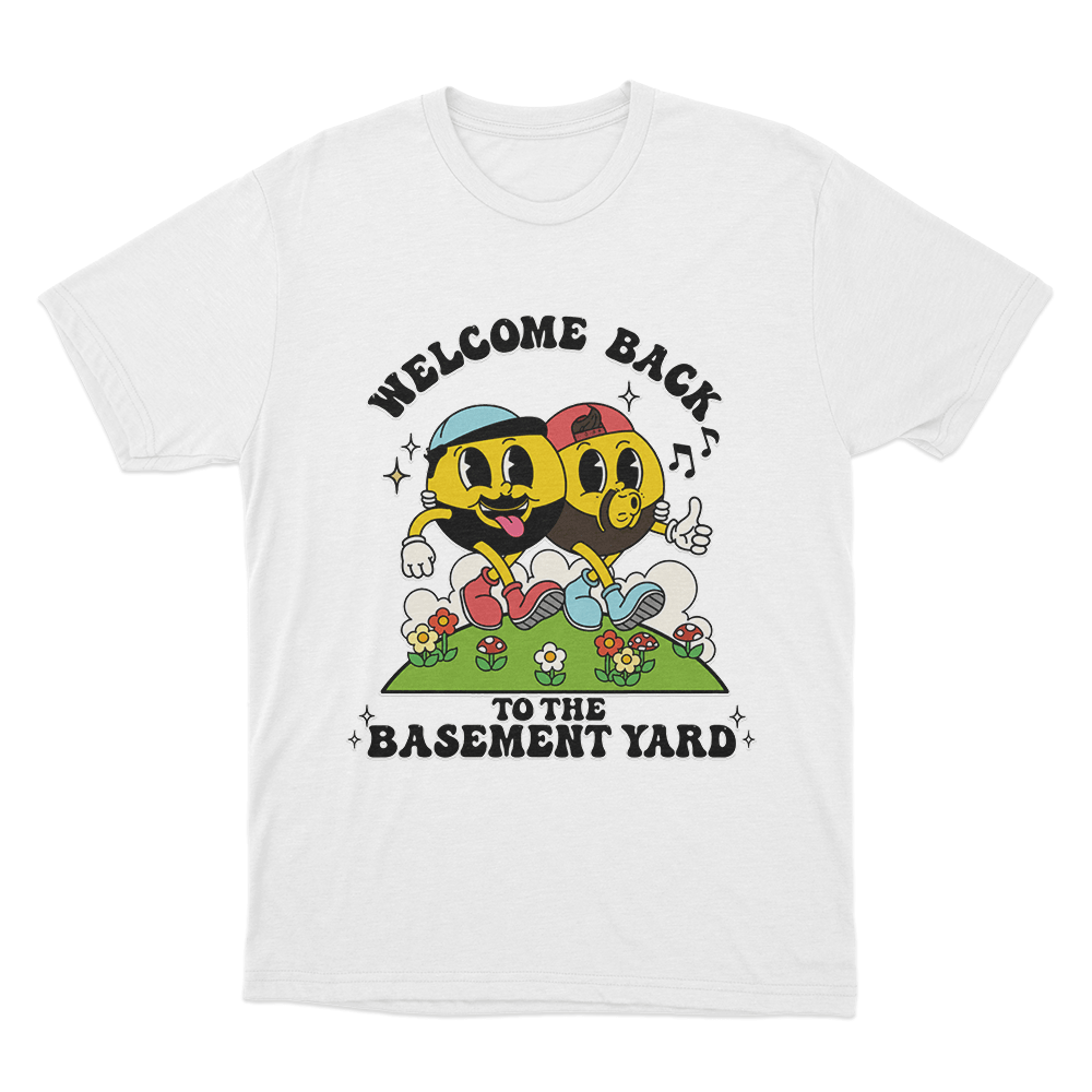 Welcome Back To The Basement Yard Unisex T Shirt White Welcome Back To The Basement Yard Unisex T Shirt White